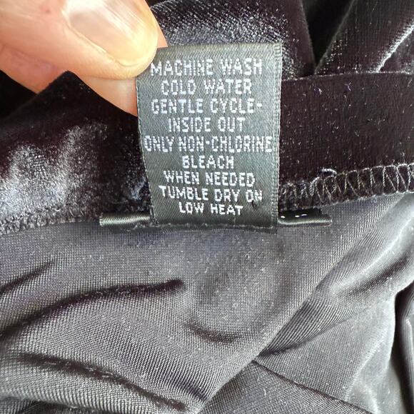 Black Velvet Maxi Skirt Womens Small Goth Witchy Whimsigoth Y2K Vamp Grunge Glam - Picture 7 of 8